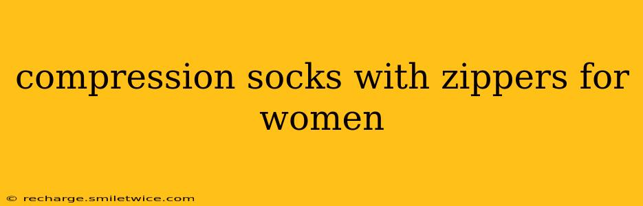 compression socks with zippers for women
