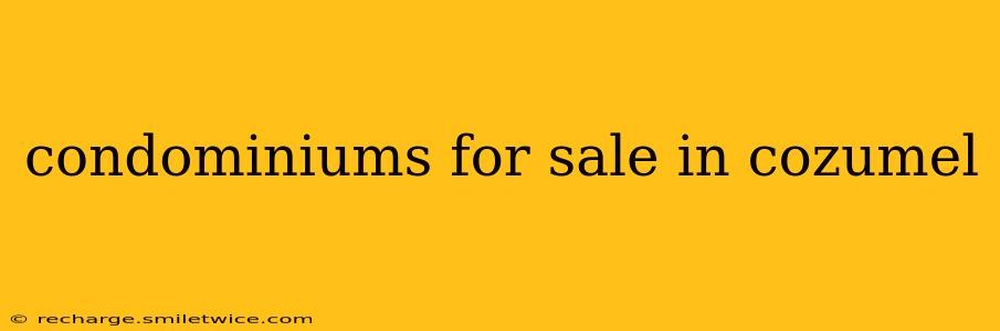 condominiums for sale in cozumel