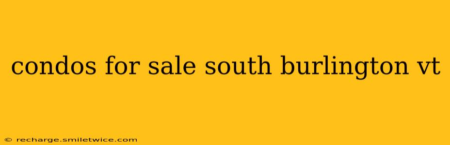 condos for sale south burlington vt