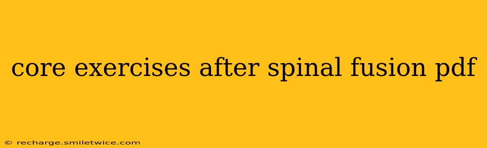 core exercises after spinal fusion pdf