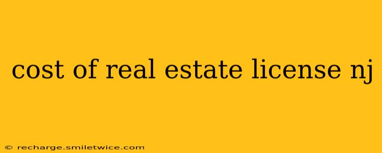 cost of real estate license nj