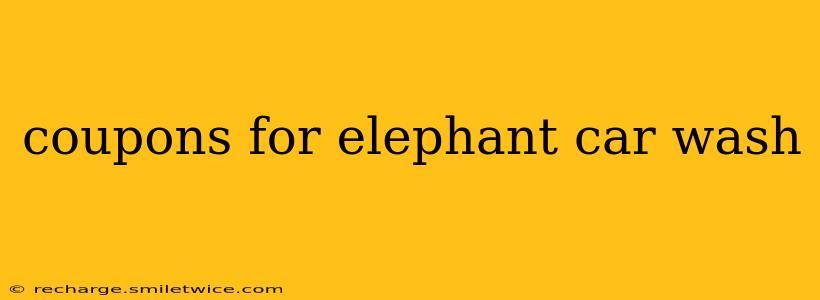 coupons for elephant car wash
