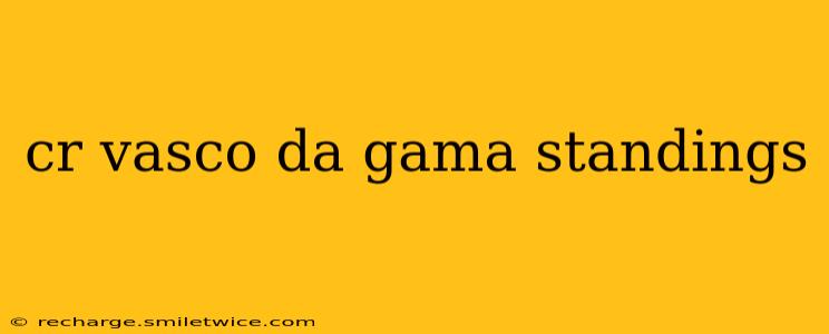 cr vasco da gama standings
