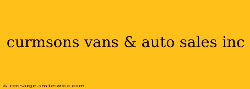 curmsons vans & auto sales inc