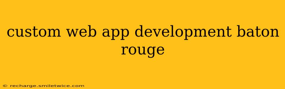 custom web app development baton rouge