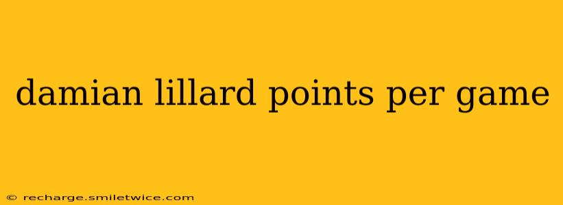 damian lillard points per game