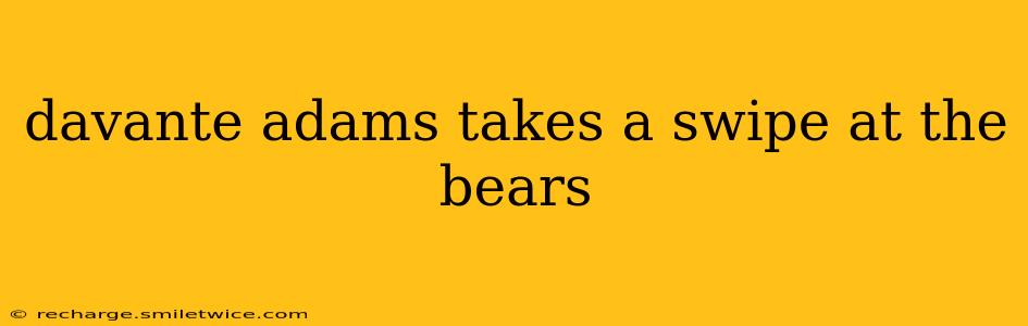 davante adams takes a swipe at the bears
