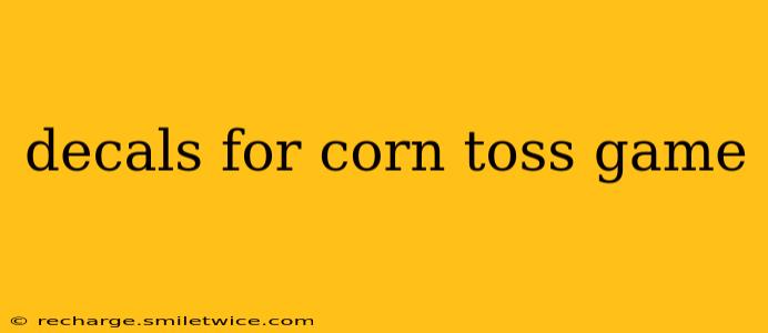 decals for corn toss game