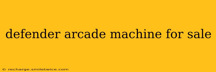 defender arcade machine for sale