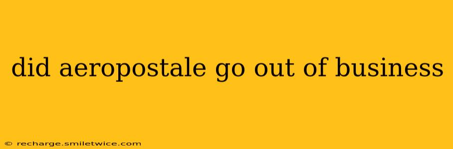 did aeropostale go out of business