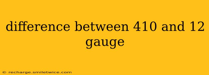 difference between 410 and 12 gauge