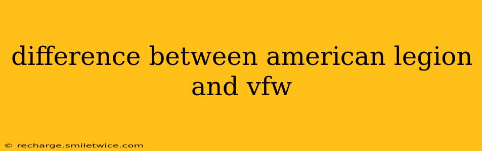 difference between american legion and vfw
