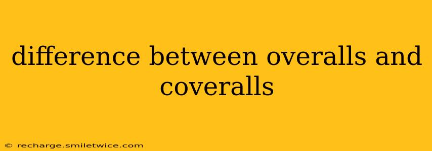 difference between overalls and coveralls