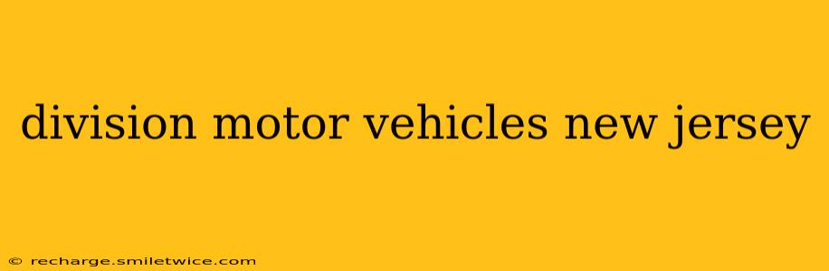 division motor vehicles new jersey