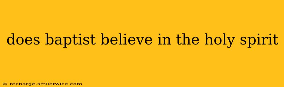 does baptist believe in the holy spirit