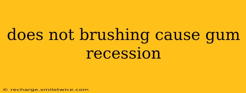 does not brushing cause gum recession