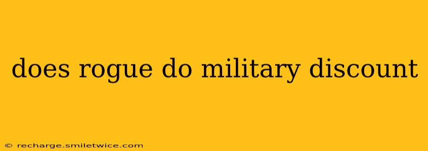 does rogue do military discount