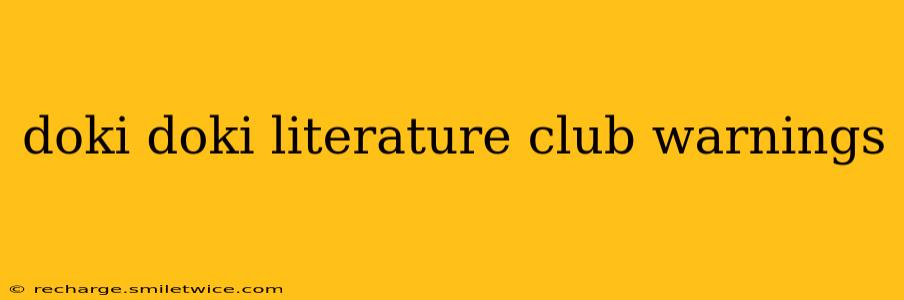 doki doki literature club warnings