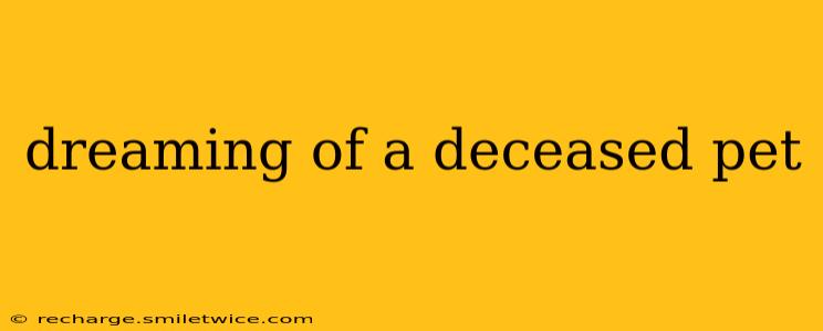 dreaming of a deceased pet
