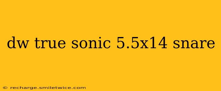 dw true sonic 5.5x14 snare