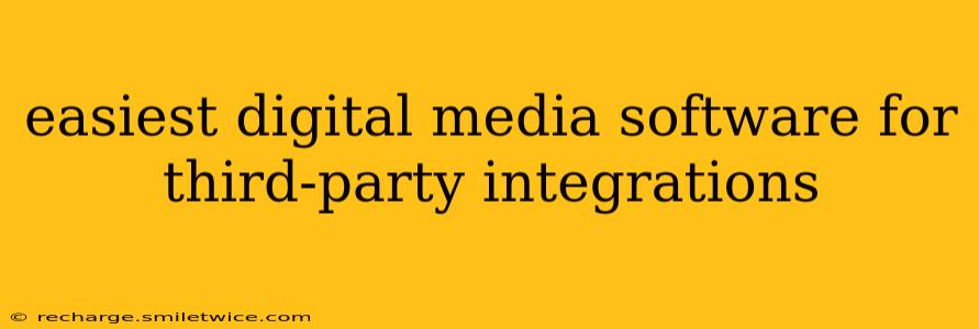 easiest digital media software for third-party integrations