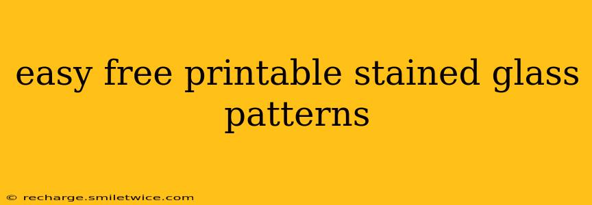 easy free printable stained glass patterns