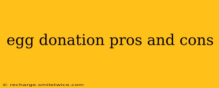 egg donation pros and cons