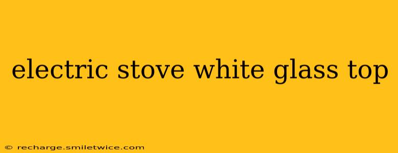 electric stove white glass top