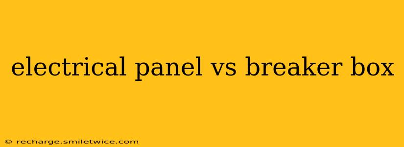 electrical panel vs breaker box