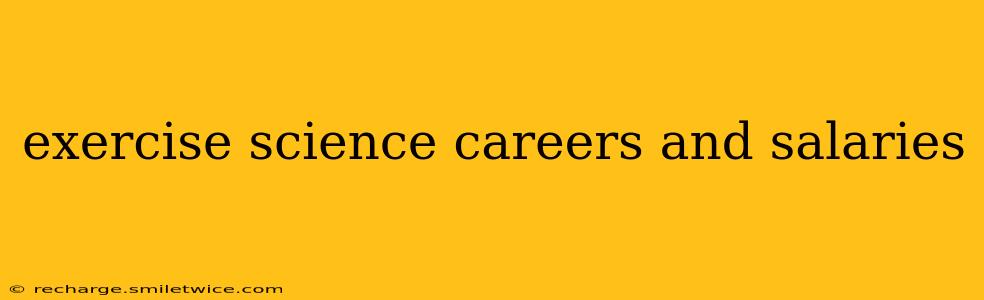 exercise science careers and salaries