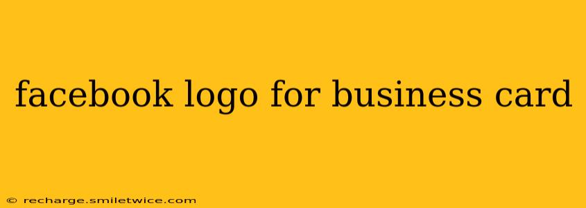 facebook logo for business card