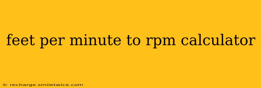 feet per minute to rpm calculator