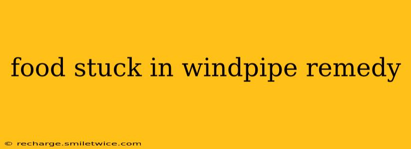 food stuck in windpipe remedy