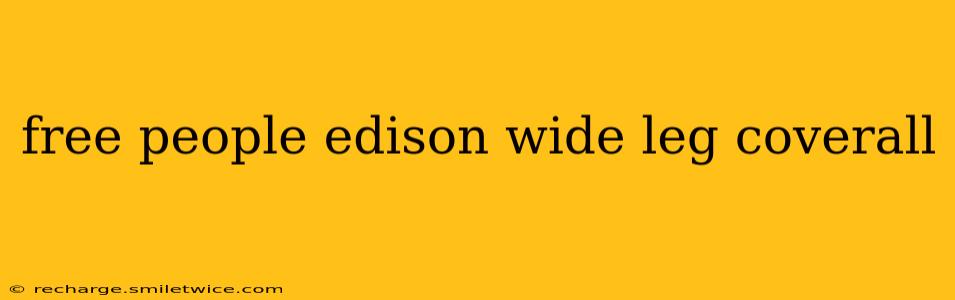 free people edison wide leg coverall