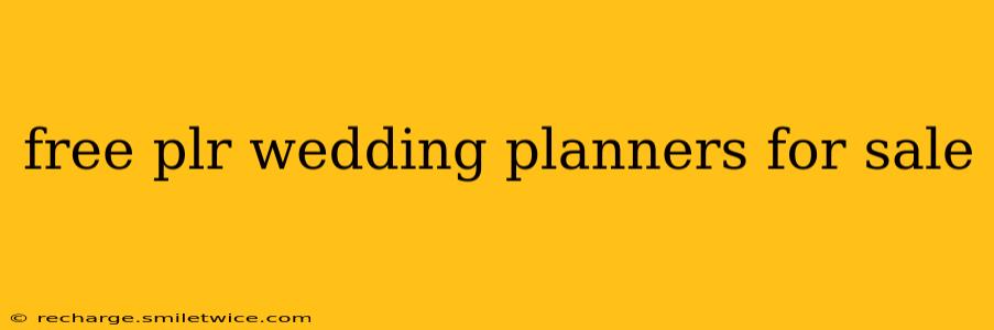 free plr wedding planners for sale