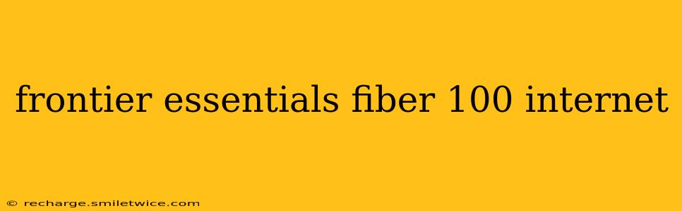 frontier essentials fiber 100 internet