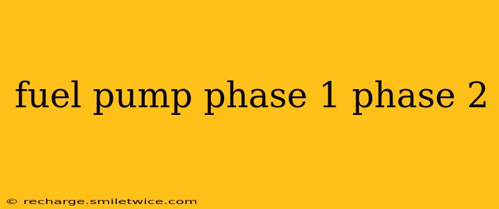 fuel pump phase 1 phase 2