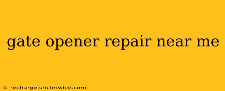 gate opener repair near me