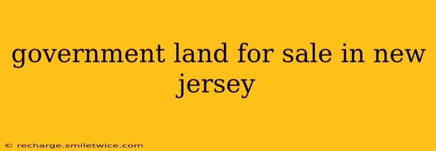 government land for sale in new jersey