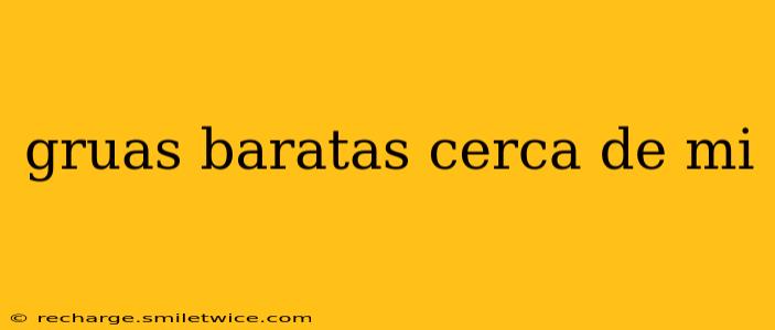 gruas baratas cerca de mi