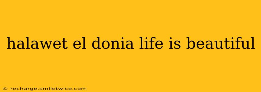 halawet el donia life is beautiful