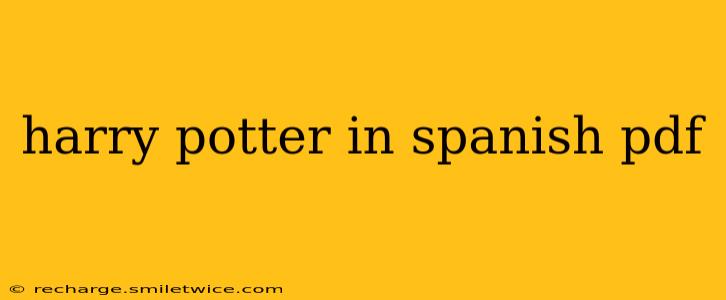 harry potter in spanish pdf