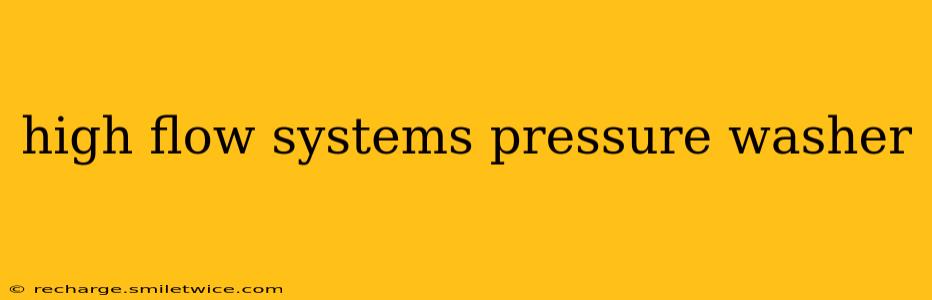 high flow systems pressure washer
