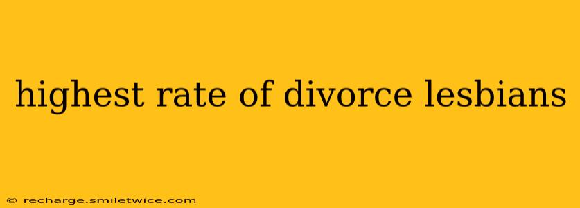 highest rate of divorce lesbians