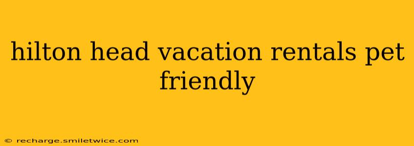 hilton head vacation rentals pet friendly