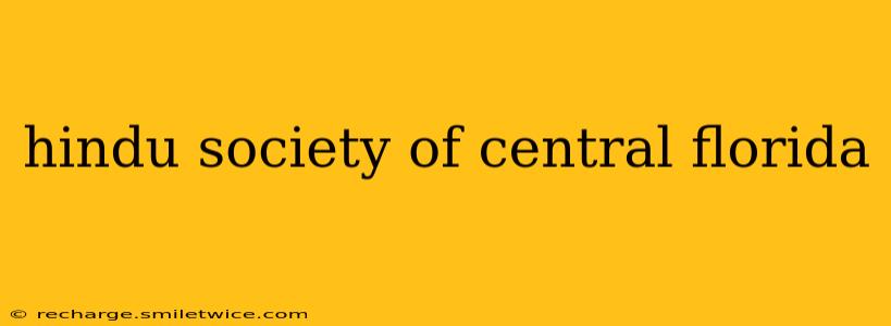hindu society of central florida