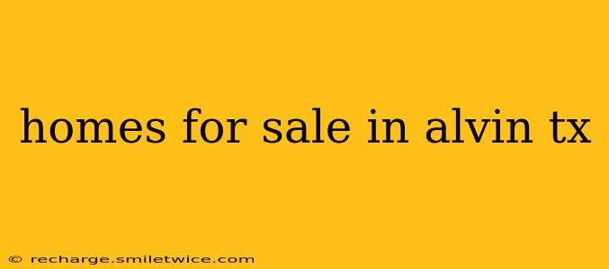 homes for sale in alvin tx