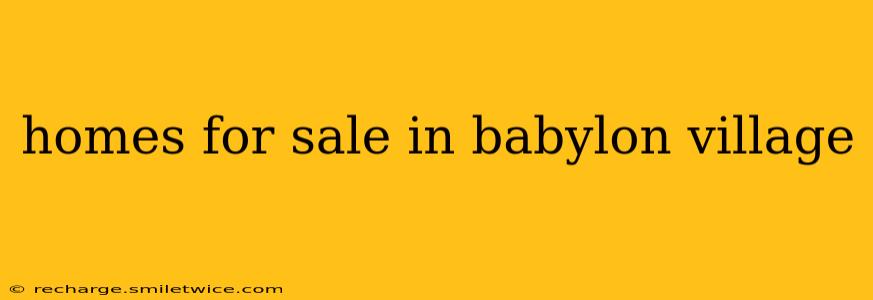 homes for sale in babylon village