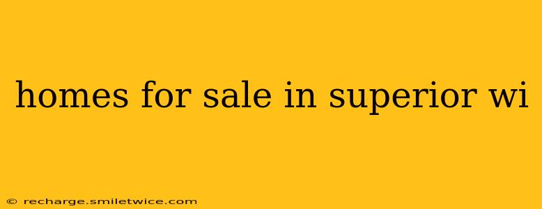 homes for sale in superior wi