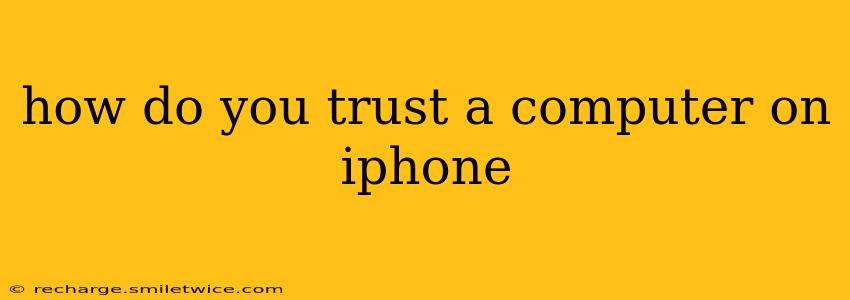 how do you trust a computer on iphone